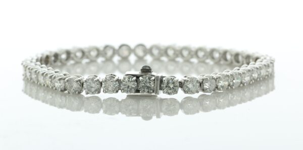 18ct White Gold Tennis Diamond Bracelet 13.20 Carats - Image 2