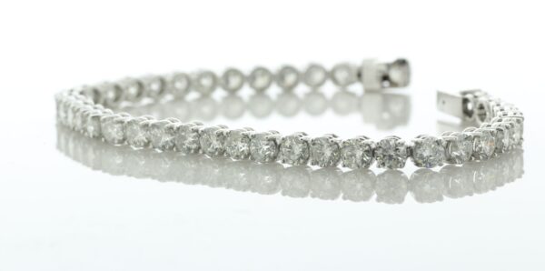 18ct White Gold Tennis Diamond Bracelet 13.20 Carats - Image 3