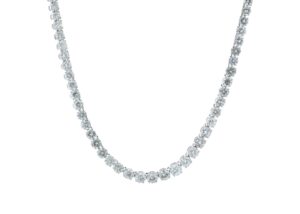 18ct 16″ White Gold Tennis Diamond Collarate 10.00 Carats