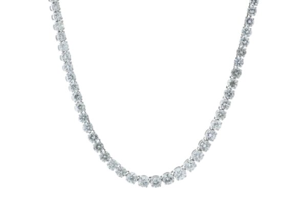 18ct 16" White Gold Tennis Diamond Collarate 10.00 Carats