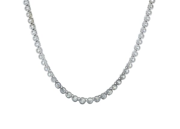 18ct 16" White Gold Tennis Diamond Collarate 10.00 Carats - Image 2