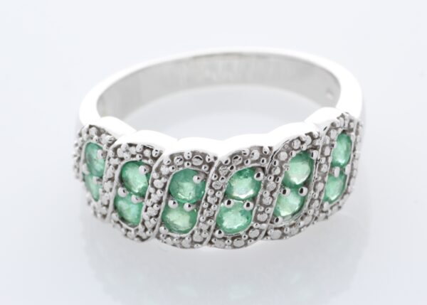 Silver Emerald Ring Carats