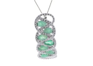 Silver Emerald Pendant