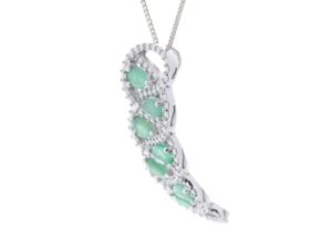 Silver Emerald Pendant