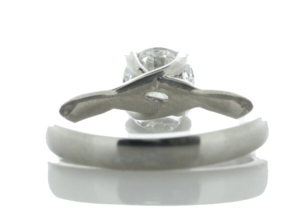 Platinum Single Stone Wire Set Diamond Ring 1.01 Carats - Image 4