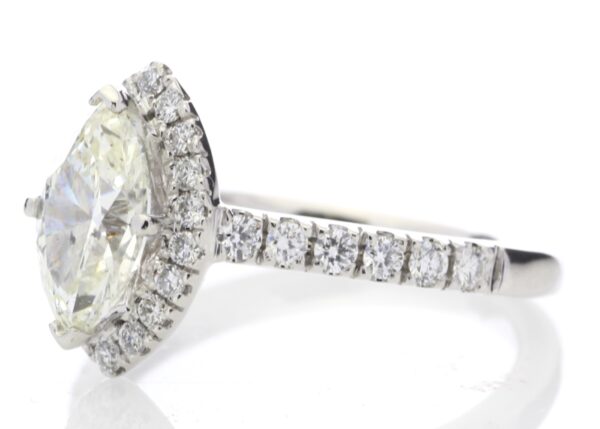 Platinum Single Stone Marquise Cut Diamond Ring (1.04) 1.43 Carats - Image 2