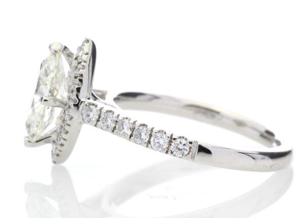 Platinum Single Stone Marquise Cut Diamond Ring (1.04) 1.43 Carats - Image 3