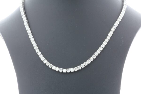 Platinum Tennis Diamond Collarate 20.25" 21.11 Carats - Image 2