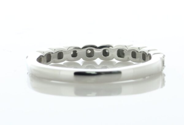 14ct White Gold Rub Over Set Semi Eternity Diamond Ring 2.8mm 0.20 - Image 4