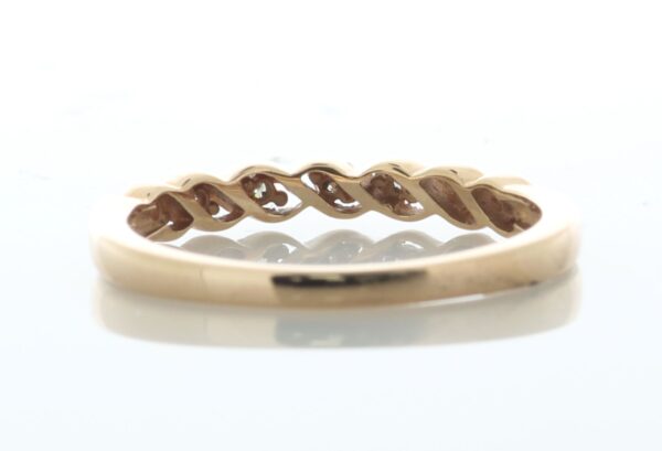 14ct Rose Gold Twist Argyle Diamond Ring 0.10 - Image 4