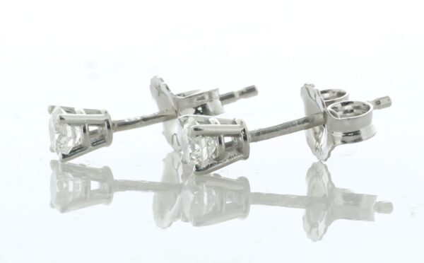 14ct White Gold Single Stone Prong Set Diamond Stud Earring 0.50 - Image 2