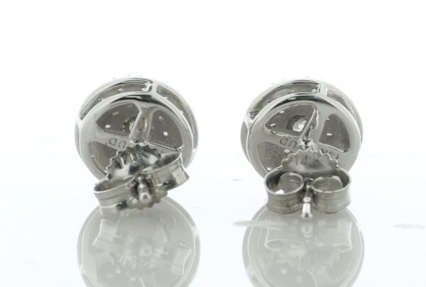 14ct White Gold Diamond Round Cluster Stud Earring 0.25 - Image 4