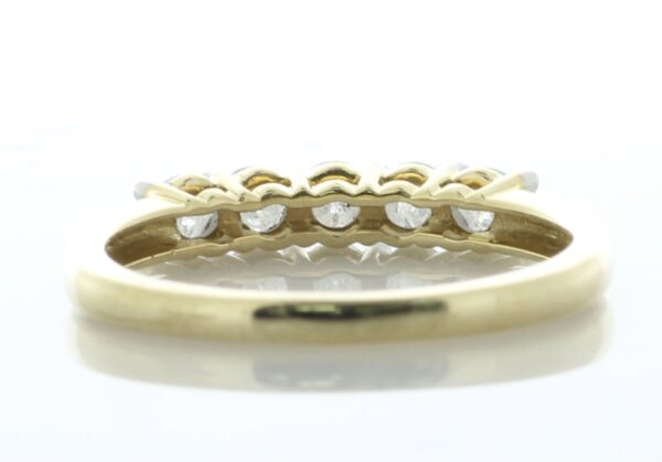 9ct Yellow Gold Five Stone Diamond Ring 0.50 - Image 4