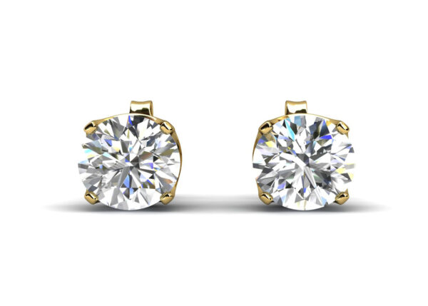 9ct Single Stone Four Claw Set Diamond Earring 0.15 Carats - Image 4