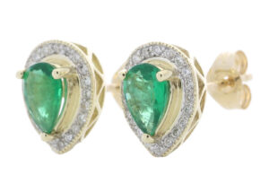 9ct Yellow Gold Other And Emerald Earring 0.20 Carats