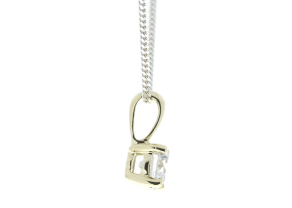 9ct Yellow Gold Single Stone Claw Set Diamond Pendant 0.40 Carats - Image 3