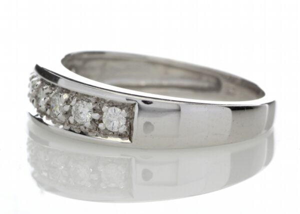 9ct White Gold Channel Set Semi Eternity Diamond Ring 0.25 Carats - Image 3