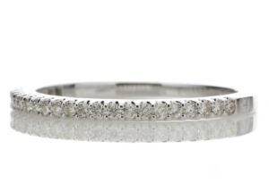 9ct White Gold Diamond Half Eternity Ring 0.25 Carats