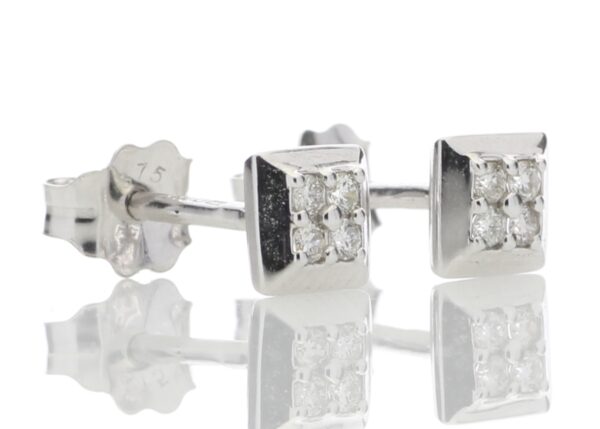 9ct White Gold Diamond Earring 0.07 Carats - Image 4