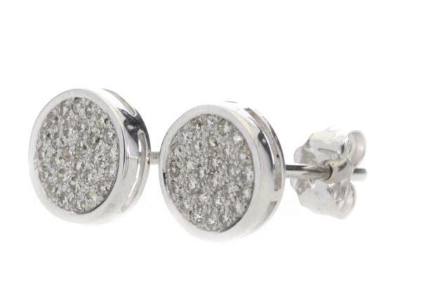 9ct White Gold Diamond Cluster Earring 0.28 Carats - Image 2