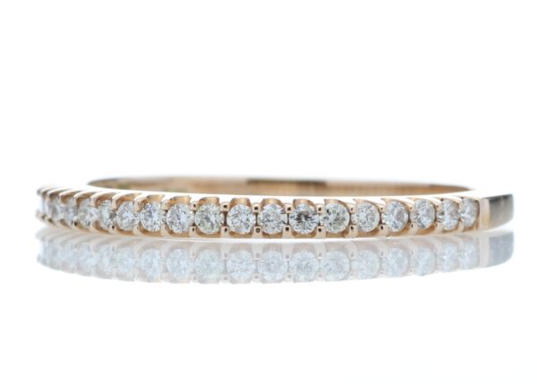 9ct Rose Gold Diamond Half Eternity Ring G SI 0.25 Carats - Image 2