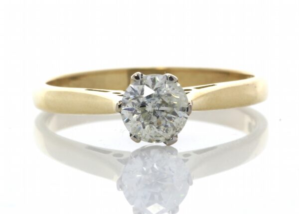 18ct Yellow Gold Brilliant Cut Diamond Engagement Ring 0.61 Carats