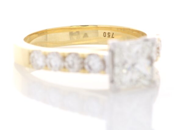 18ct Yellow Gold Single Stone Princess Cut Diamond Ring (1.00) 1.60 - Image 5