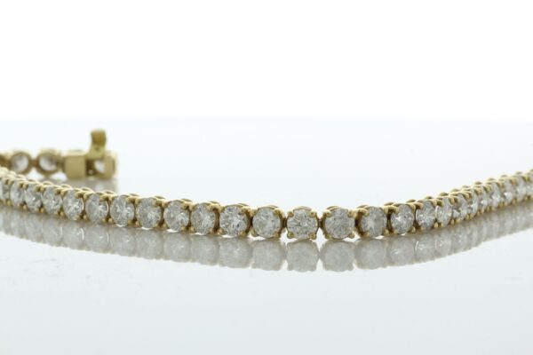 18ct Yellow Gold Tennis Diamond Bracelet 10.15 Carats - Image 2