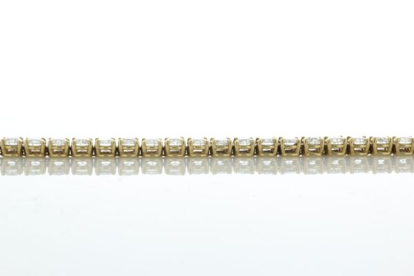 18ct Yellow Gold Tennis Diamond Bracelet 10.15 Carats - Image 4