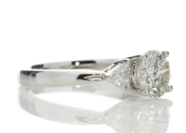 18ct White Gold Single Stone Claw Set With Stone Set Shoulders Diamond Ring (1.38) 1.59 Carats - Image 4