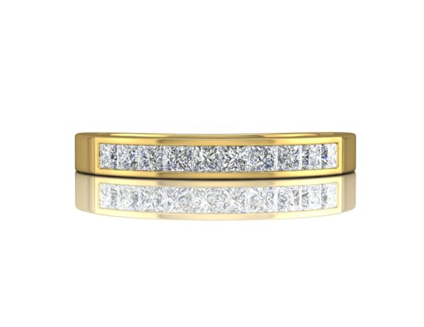 9ct Channel Set Semi Eternity Diamond Ring 0.50 Carats - Image 4